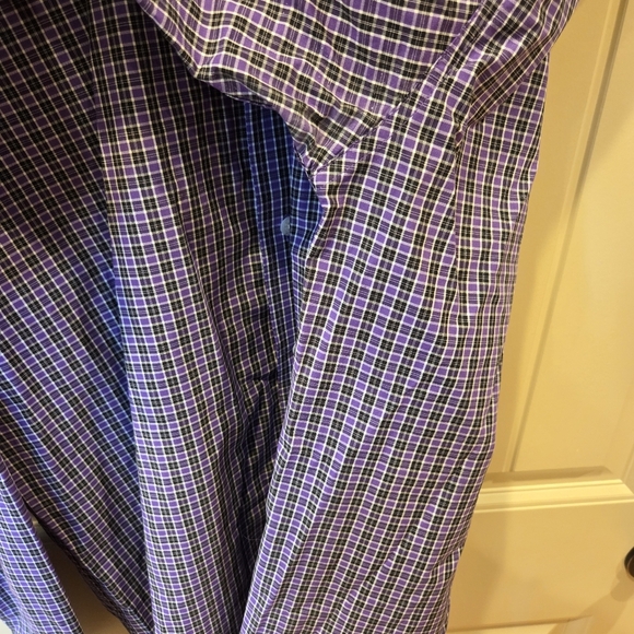 ‼️3/$30‼️ Cinch Shirt Men Purple/black Plaid Long Sleeve Button Up Cotton Medium - Picture 6 of 13